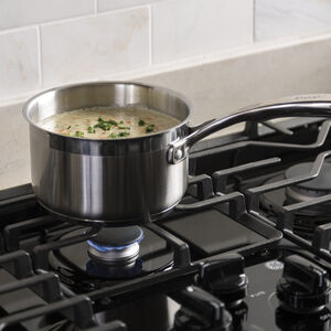 GE 36 in. 5-Burner Natural Gas Cooktop with Simmer Burner & Power Burner - Black, Black, hires