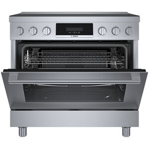 Bosch 800 Series 36 in. 3.7 cu. ft. True European Convection Electric Range with 5 Induction Burners - Stainless Steel, , hires