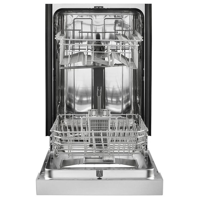 Whirlpool 18" Dishwasher with 50 dBA Quiet Level, 5 Wash Cycles & Touchpad Controls Stainless