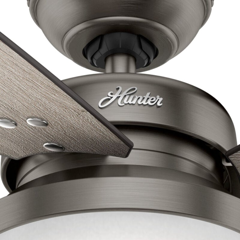 Hunter Sentinel 52 in. Ceiling Fan with LED Light Kit and Handheld Remote - Brushed Slate, Brushed Slate, hires