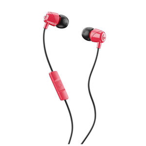 Skullcandy Jib In-Ear Earbuds with Microphone - Black/Red, , hires
