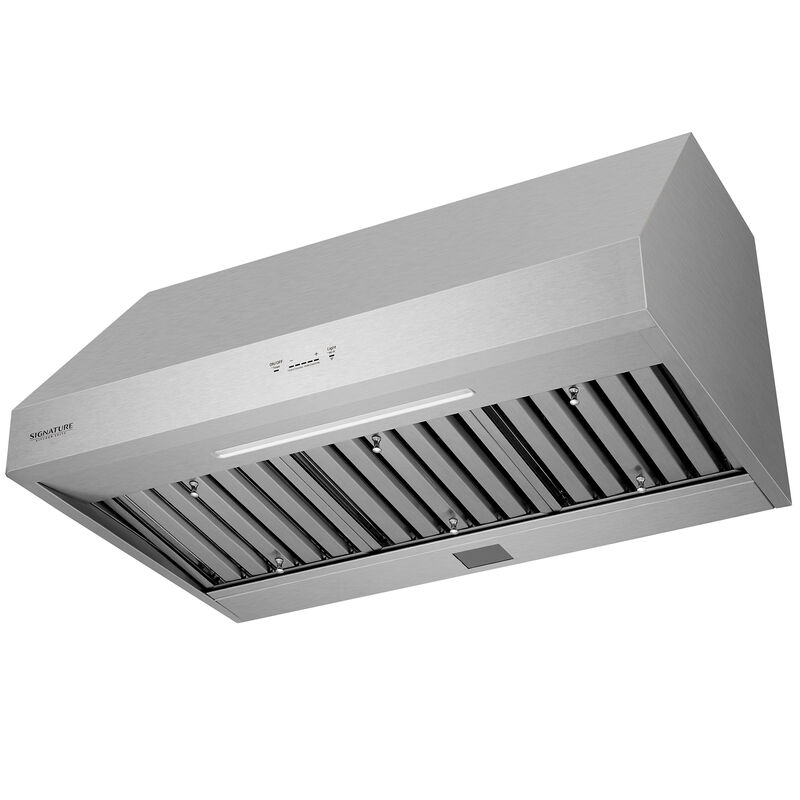 Signature Kitchen Suite 36 in. Smart Ducted Canopy Pro Style Style Range Hood with 650 CFM, 5 Fan Speeds & 1 LED Light - Stainless Steel, , hires