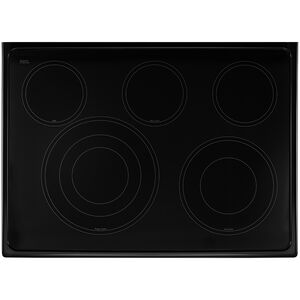 Whirlpool 30 in. 6.7 cu. ft. Convection Double Oven Freestanding Electric Range with 5 Smoothtop Burners - Black Ice, Black Ice, hires