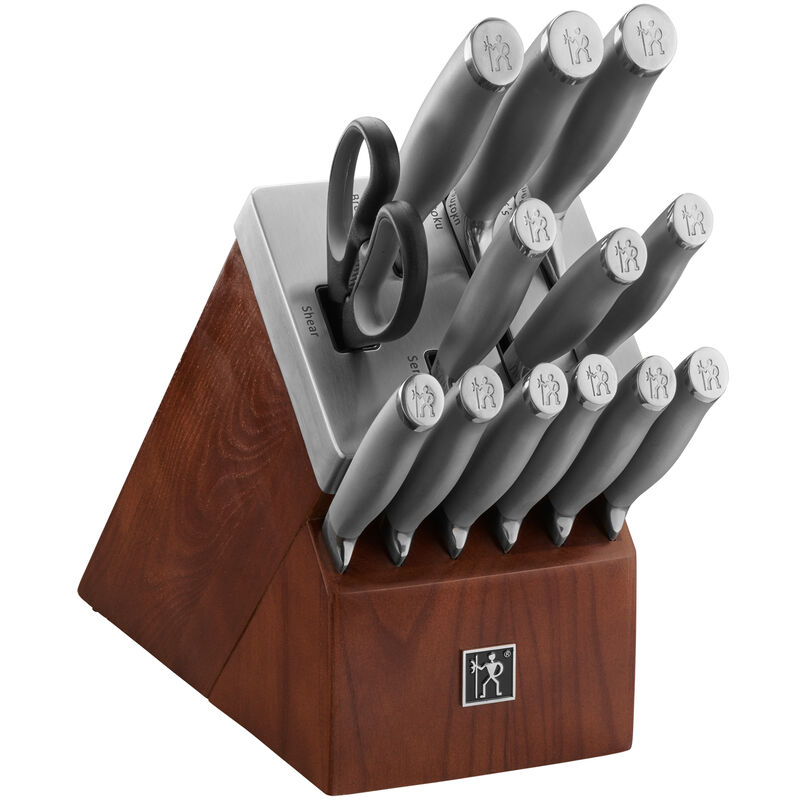 Henckels Modernist 14-pc Self-Sharpening Knife Set with Block - Stainless Steel, , hires