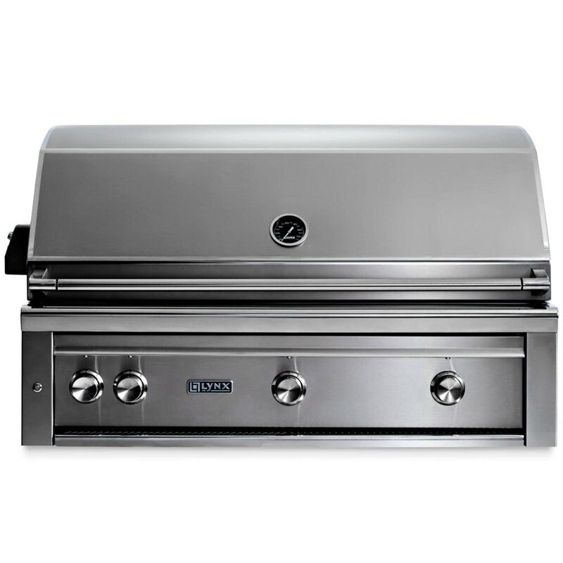 Lynx Professional 42 in. 4-Burner Built-In Natural Gas Grill with Rotisserie & Smoker Box - Stainless Steel, , hires