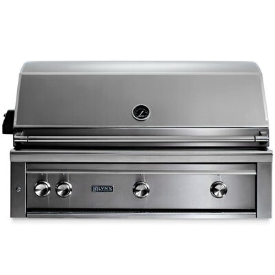 Lynx Professional 42 in. 4-Burner Built-In Natural Gas Grill with Rotisserie & Smoker Box - Stainless Steel | L42R3NG