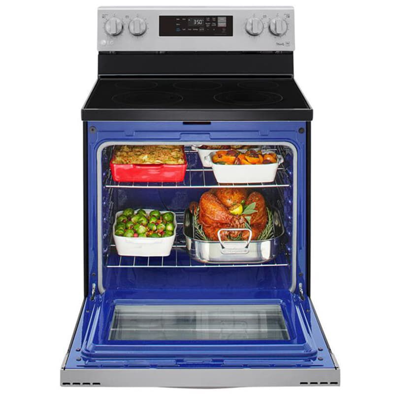 LG 30 in. 6.3 cu. ft. Smart Electric Range with Radiant Burners - Stainless Steel, , hires