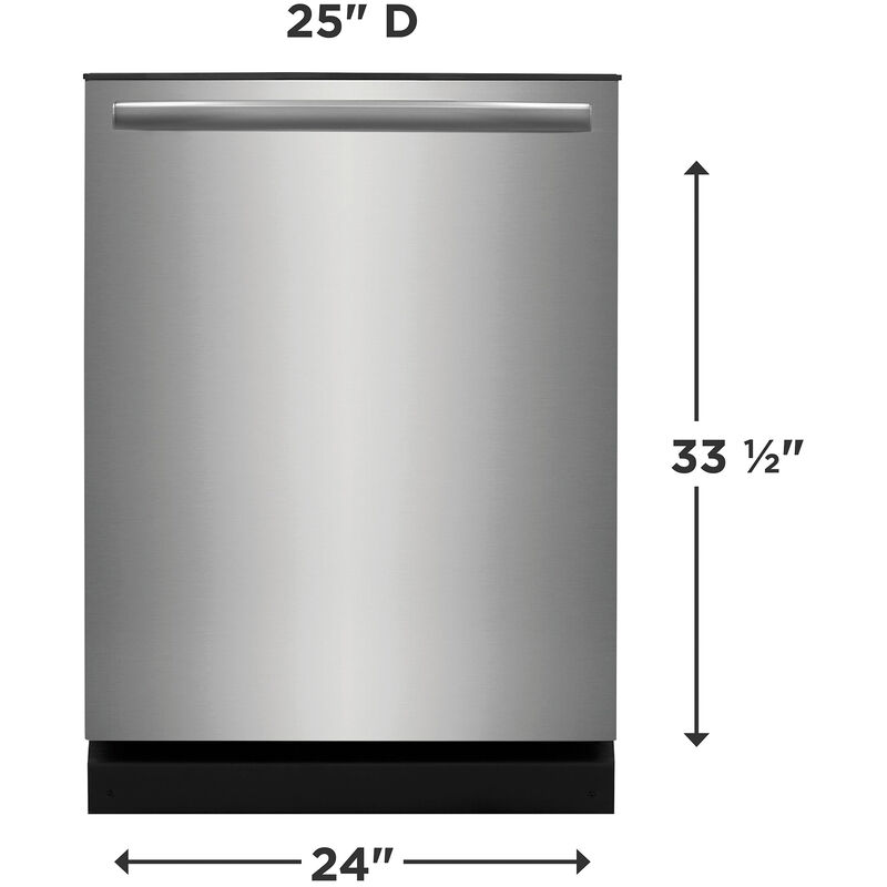 Frigidaire Gallery 24 in. Top Control Dishwasher with 51 dBA Sound Level - Stainless Steel, , hires