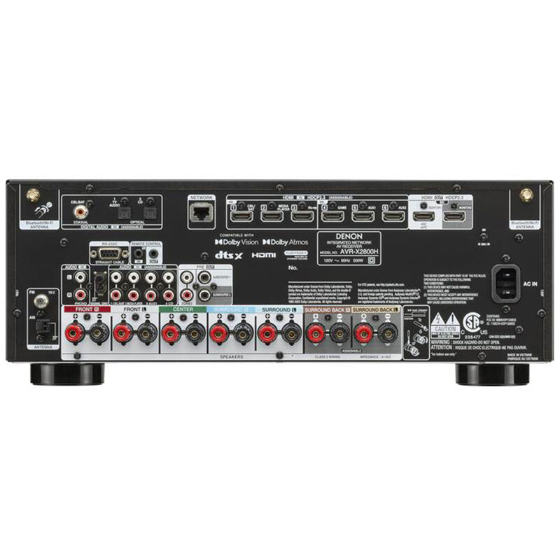 Denon 7.2 Ch. 95W 8K AV Receiver with Built-In HEOS - Black, , hires