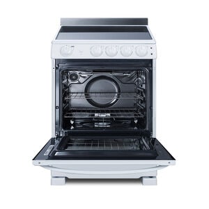 Summit White Pearl Series 24 in. 2.9 cu. ft. Slide-In Electric Range with Smoothtop Burners - White, , hires