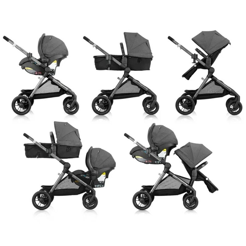 Evenflo Pivot Xpand Modular Travel System with LiteMax Infant Car Seat - Sabino Gray, , hires