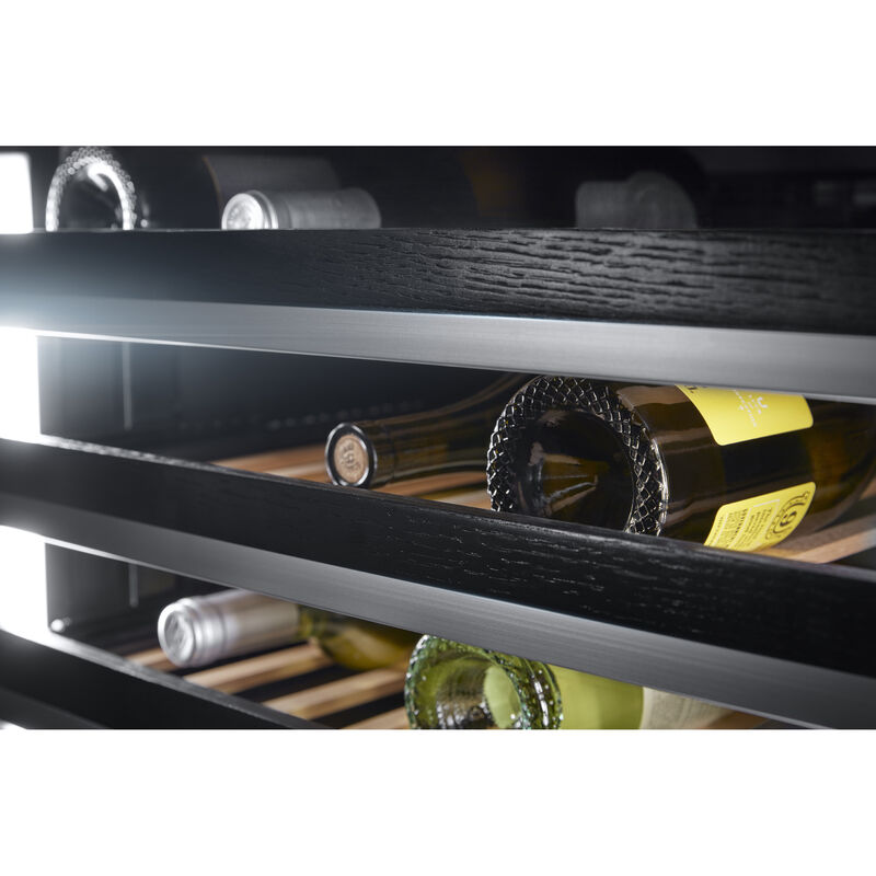 JennAir Noir 24 in. Undercounter Wine Cooler with Wood Racks, Dual Temperature Zones & 45 Bottle Capacity - Black, , hires