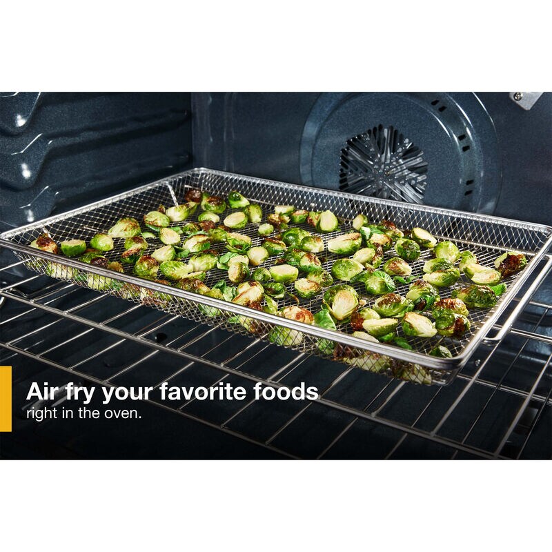 Whirlpool 30 in. 5.3 cu. ft. Air Fry Standard Convection Electric Range with Radiant Burners - White, , hires