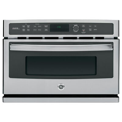 GE Profile Series 27" 1.7 Cu. Ft. Electric Wall Oven with True European Convection & Self Clean - Stainless Steel | PSB9100SFSS