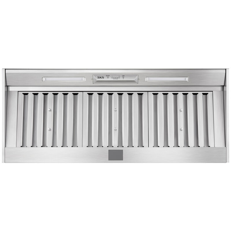 SKS 48 in. Smart Ducted Standard Range Hood with 1200 CFM, 5 Fan Speeds & 2 LED Lights - Stainless Steel, , hires
