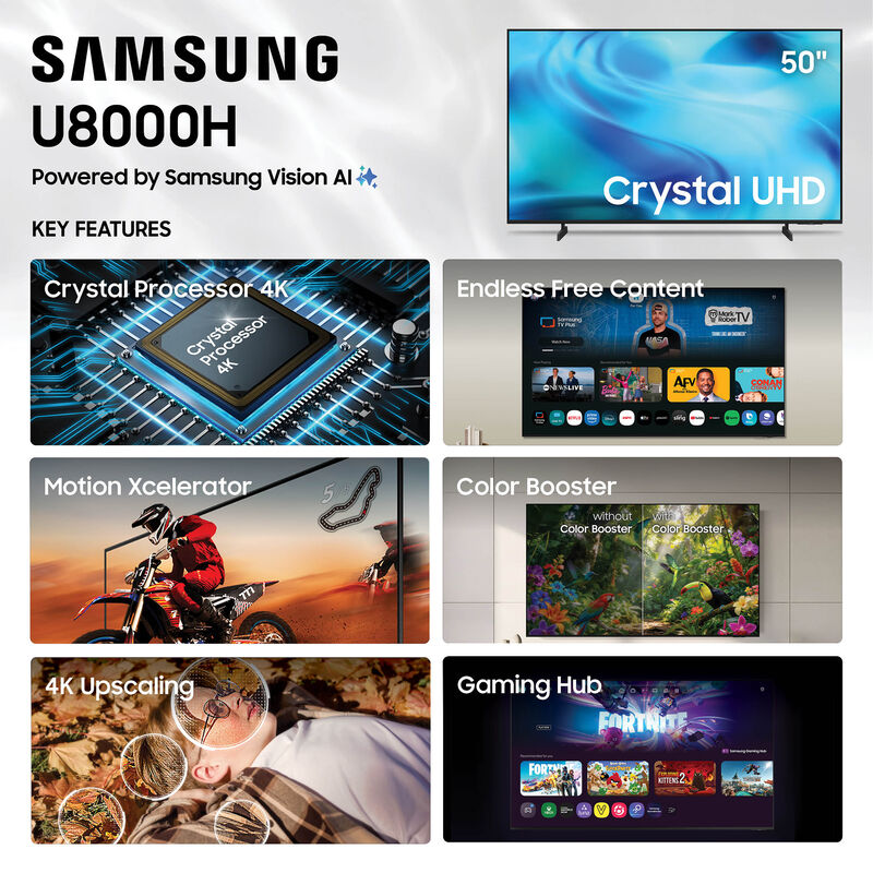 Samsung - 50" Class U8000H LED 4K UHD Smart Tizen TV, , hires