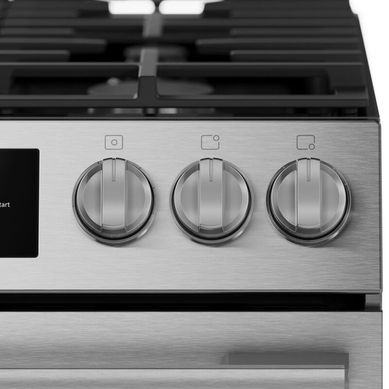 Bosch 300 Series 30 in. 5.8 cu. ft. Air-Fry Standard Convection Slide-In Gas Range with 5 Sealed Burners - Stainless Steel, , hires