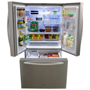 Brama 36 in. 26.6 cu. ft. French Door Refrigerator with Internal Water Dispenser - Stainless Steel, , hires