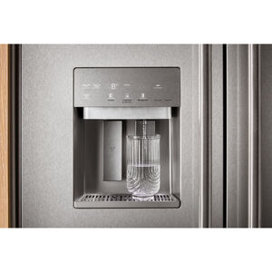 KitchenAid 36 in. 20.8 cu. ft. Built-In Counter Depth Side-by-Side Refrigerator with Ice & Water Dispenser - Stainless Steel with PrintShield Finish, , hires