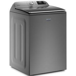 Maytag 27 in. 5.2 cu. ft. Smart Top Load Washer with Agitator & Extra Power Button - Metallic Slate, Metallic Slate, hires