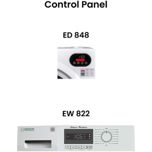 Equator Compact 24 in. 1.57 cu. ft. Electric Front Load Laundry Center with Sensor Dry, Pet & Sanitize Cycle - White, , hires
