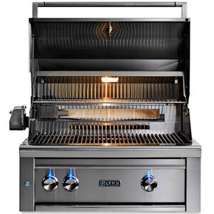 Lynx Professional 30 in. 2-Burner Built-In Liquid Propane Gas Grill with Rotisserie, Trident Burners & Smoker Box - Stainless Steel, , hires