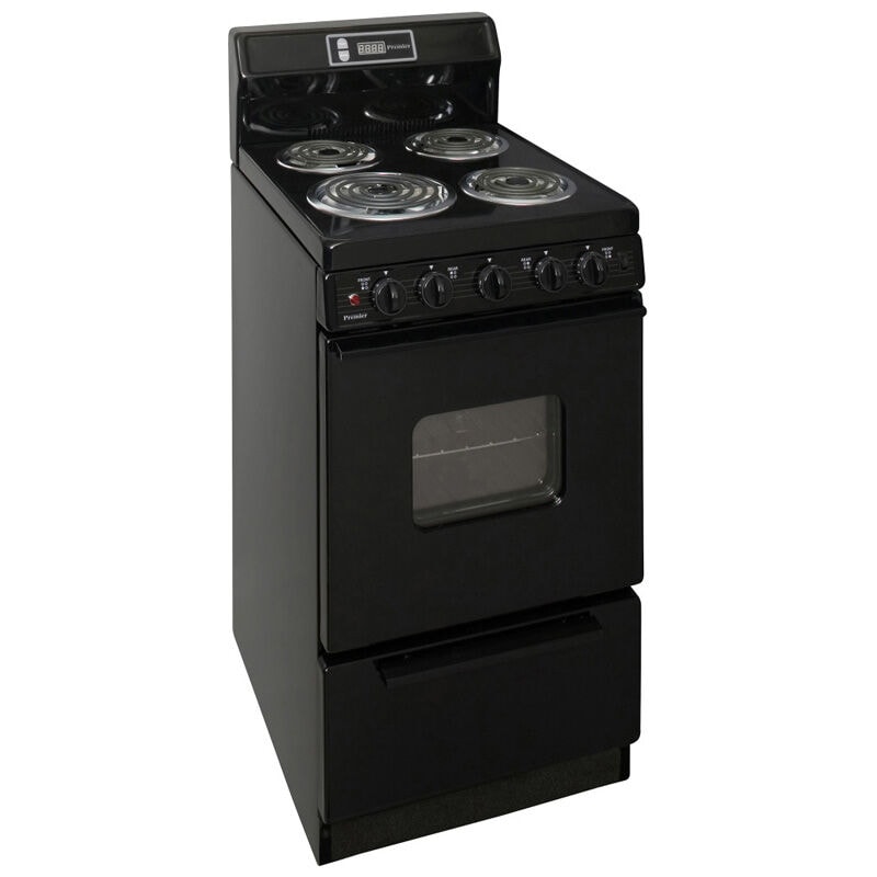 Premier 20 in. 2.4 cu. ft. Electric Range with Coil Burners - Black, , hires
