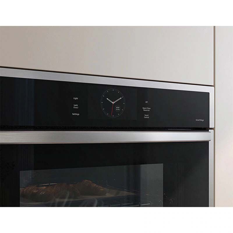 Samsung 30 in. 10.2 cu. ft. Smart Top Control SteamElectric Double Wall Oven with Dual Convection - Matte Black, , hires