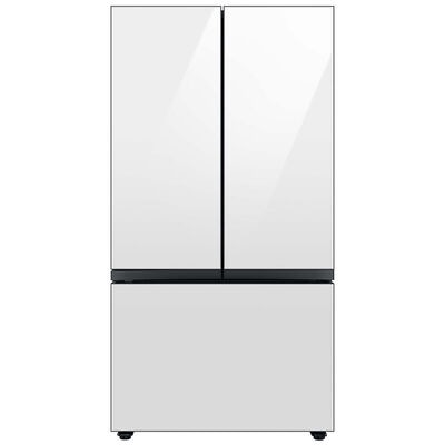 Samsung Bespoke 36 in. 30.1 cu. ft. Smart French Door Refrigerator with Beverage Center & Internal Water Dispenser - White Glass | RF30BB660012