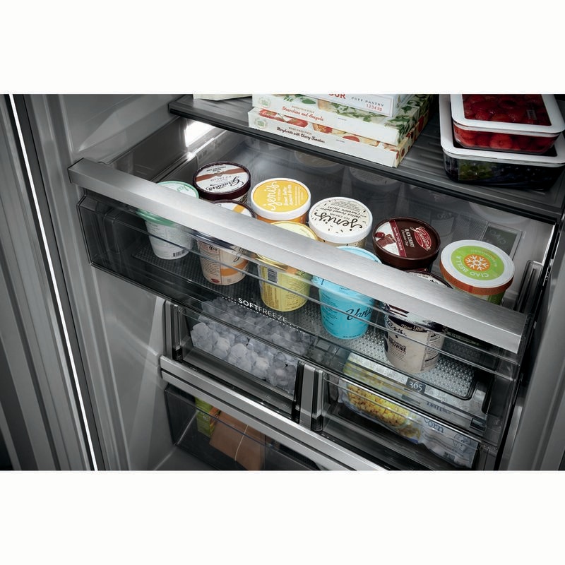 Frigidaire Professional 33 in. 18.9 cu. ft. Upright Freezer with Ice Maker,  Adjustable Shelves & Digital Control - Stainless Steel