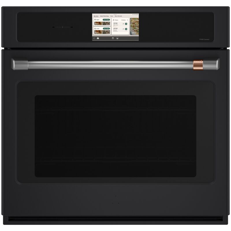 Cafe Professional Series 30 in. 5.0 cu. ft. Smart Electric Single Wall Oven with True European Convection - Matte Black, , hires