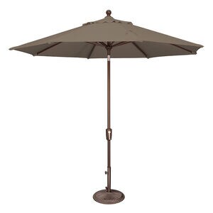 SimplyShade Catalina 9' Octagon Push Button Market Umbrella in Solefin Fabric - Taupe, Taupe, hires