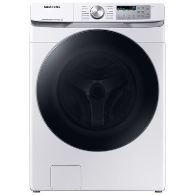 Samsung 27 in. 4.5 cu. ft. Smart Stackable Front Load Washer with Super Speed Wash, Sanitize & Steam Wash Cycle - White | WF45B6300AW