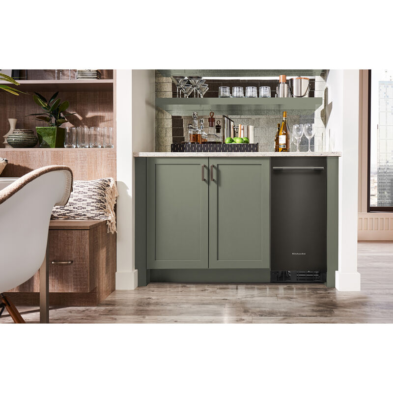 KitchenAid 15 in. Built-In Undercounter Ice Maker with 25 lb. Ice Storage, Auto-Defrost & Digital Control - Black Ore, Black Ore, hires