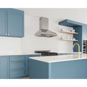 XO 36 in. Convertible Chimney Style Range Hood with 600 CFM, 4 Fan Speeds & 2 LED Lights - Stainless Steel, , hires