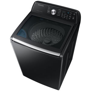 Samsung 27 in. 4.6 cu. ft. Smart Top Load Washer with ActiveWave Agitator & Active WaterJet - Brushed Black, Brushed Black, hires