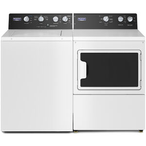 Maytag 27 in. 3.5 cu. ft. Top Load Washer with Dual-Action Agitator & Power Wash Cycle - White, , hires