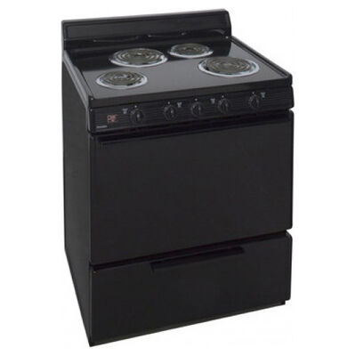 Premier 30 in. 3.9 cu. ft. Oven Freestanding Electric Range with 4 Coil Burners - Black | EDK100B