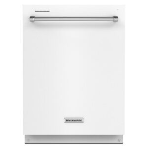 KitchenAid 24 in. Built-In Dishwasher with Top Control, 39 dBA Sound Level, 13 Place Settings, 5 Wash Cycles & Sanitize Cycle - White, White, hires