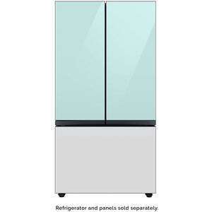 Samsung BESPOKE 3-Door French Door Top Panel for Refrigerators - Morning Blue Glass, , hires
