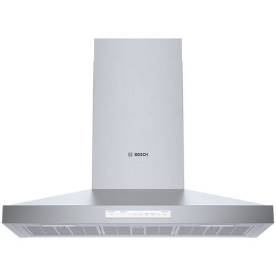 Bosch 500 Series 36 in. Chimney Style Range Hood with 4 Speed Settings, 600 CFM, Convertible Venting & 2 LED Lights - Stainless Steel | HCP56652UC