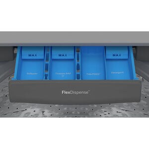 GE Profile 28 in. 5.4 cu. ft. Smart Top Load Washer with Smarter Wash Technology, FlexDispense & Sanitize with Oxi - Diamond Gray, Diamond Gray, hires