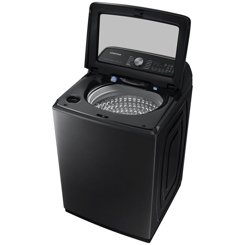 Samsung 27 in. 5.5 cu. ft. Smart Top Load Washer with Super Speed Wash - Brushed Black, Brushed Black, hires