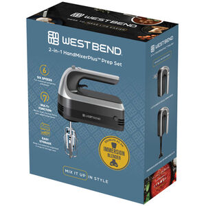 Westbend 6 Speed Hand Mixer with Storage Case - Black, , hires