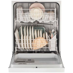 Whirlpool 24 in. Front Control Dishwasher with 59 dBa Sound Level & Pocket - White, White, hires