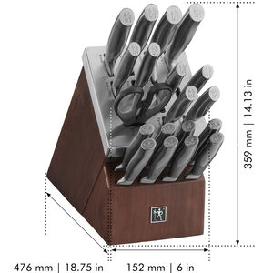 Henckels Graphite 20-pc Self-Sharpening Knife Block Set - Stainless Steel, , hires