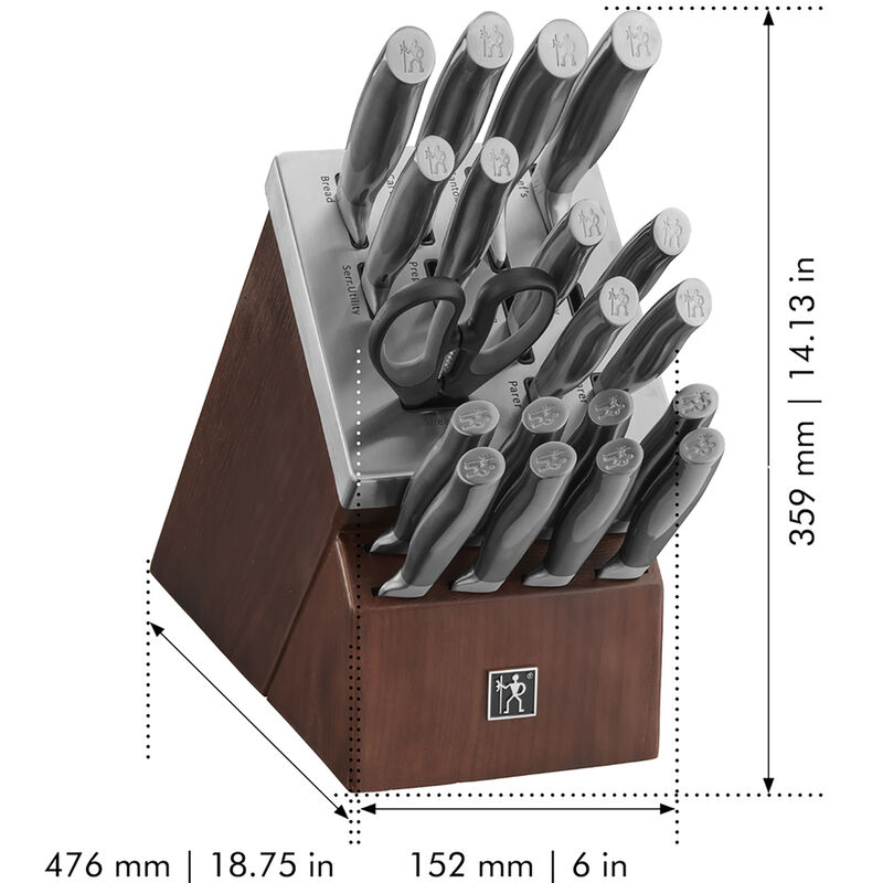 Henckels Graphite 20-pc Self-Sharpening Knife Block Set - Stainless Steel, , hires
