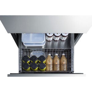 Summit 24 in. 4.8 cu. ft. Outdoor Double Refrigerator Drawers - Custom Panel Ready, , hires