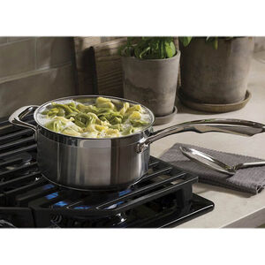 GE 36 in. 5-Burner Natural Gas Cooktop with Simmer Burner & Power Burner - Black, Black, hires