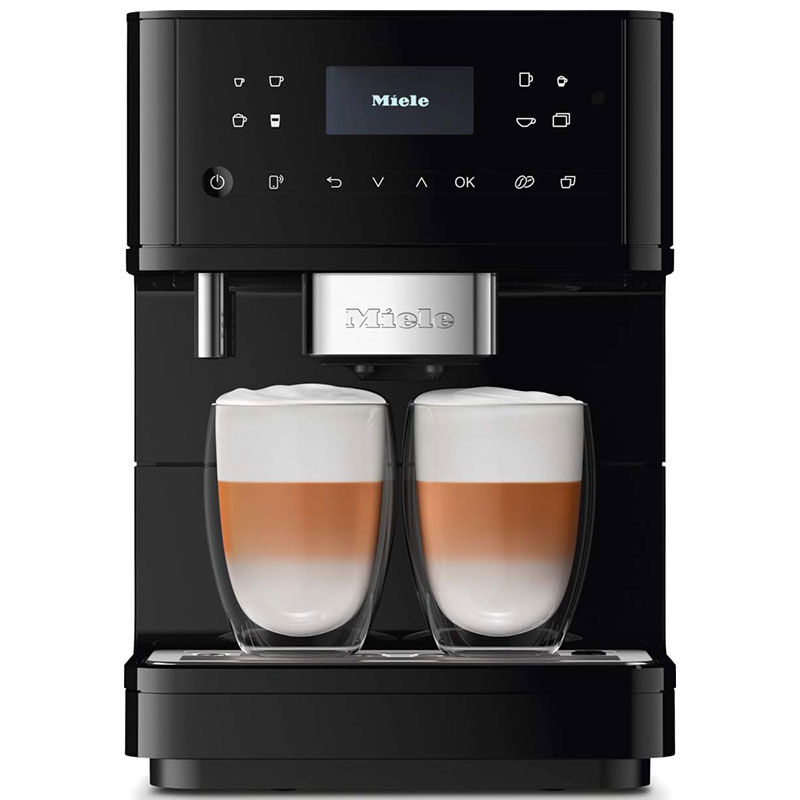 Miele CM 6160 MilkPerfection Countertop Coffee Machine with WiFi Connect, AromaticSystem, OneTouch for 2 Convenient Cleaning and MaintenancePrograms - Obsidian Black, Black, hires